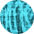 thumbnail image 1 of Ahgly Company Indoor Round Abstract Light Blue Modern Area Rugs, 7' Round, 1 of 4