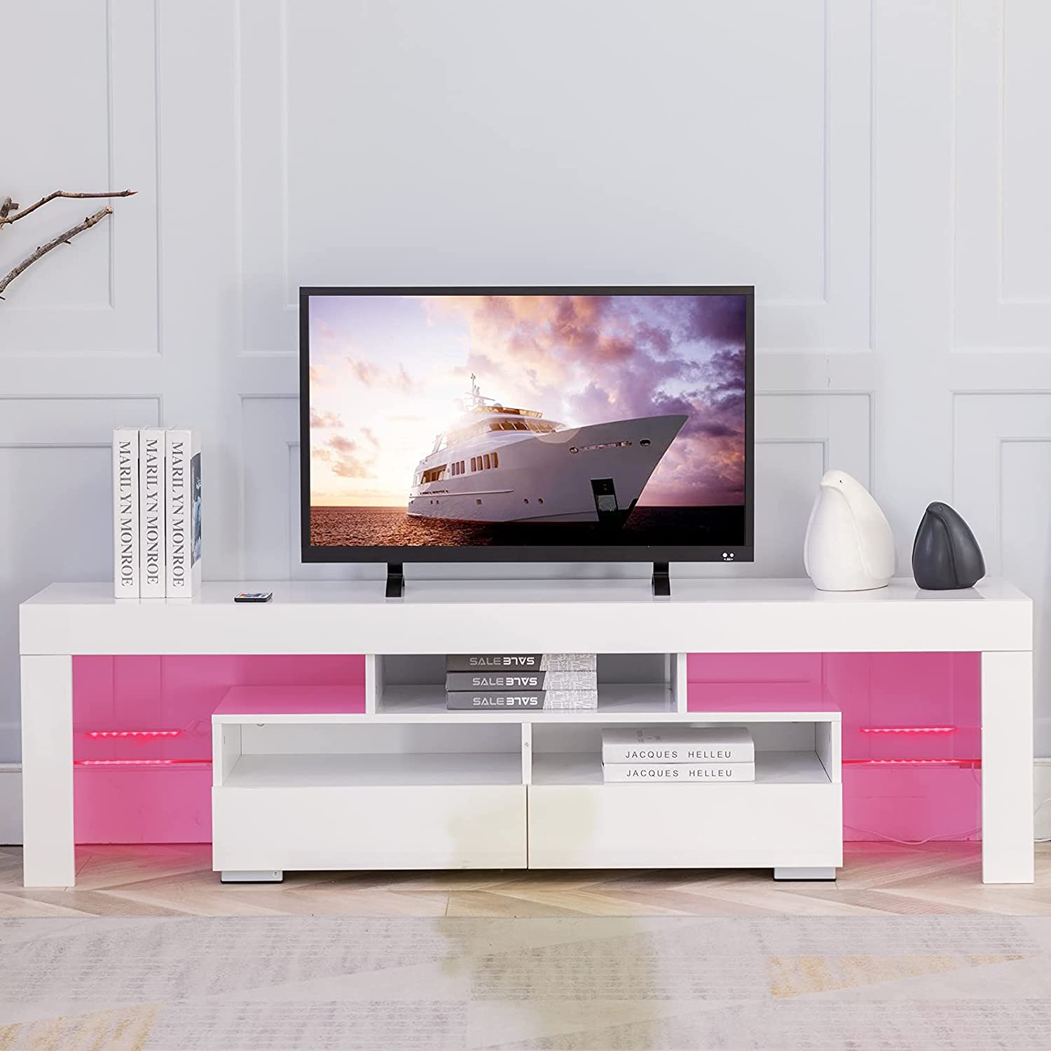 Light pink tv stand Clearance
