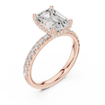 thumbnail image 2 of Zuwelria Promise Ring for Women | 2.50 Ct Fine Emerald Cut Moissanite Diamond Ring for Anniversary | 18K Rose Gold Plated 925 Sterling Silver Size 9, 2 of 8