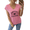 1-pink, variant on GIFFIMY Women's Mystical Lunar Graphic V-Neck Short Sleeve T-Shirt White Standard Fit Everyday Top