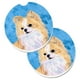 Chihuahua à Poil Long Bleu Lot de 2 Porte-Gobelet Coaster Voiture – image 1 sur 1