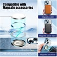 thumbnail image 3 of Funda magnética MagSafe para iPhone 13, protección total, delgada, a prueba de golpes, antiarañazos, con purpurina y protector de lente de cámara, vista del logotipo y a prueba de polvo, 3 of 8