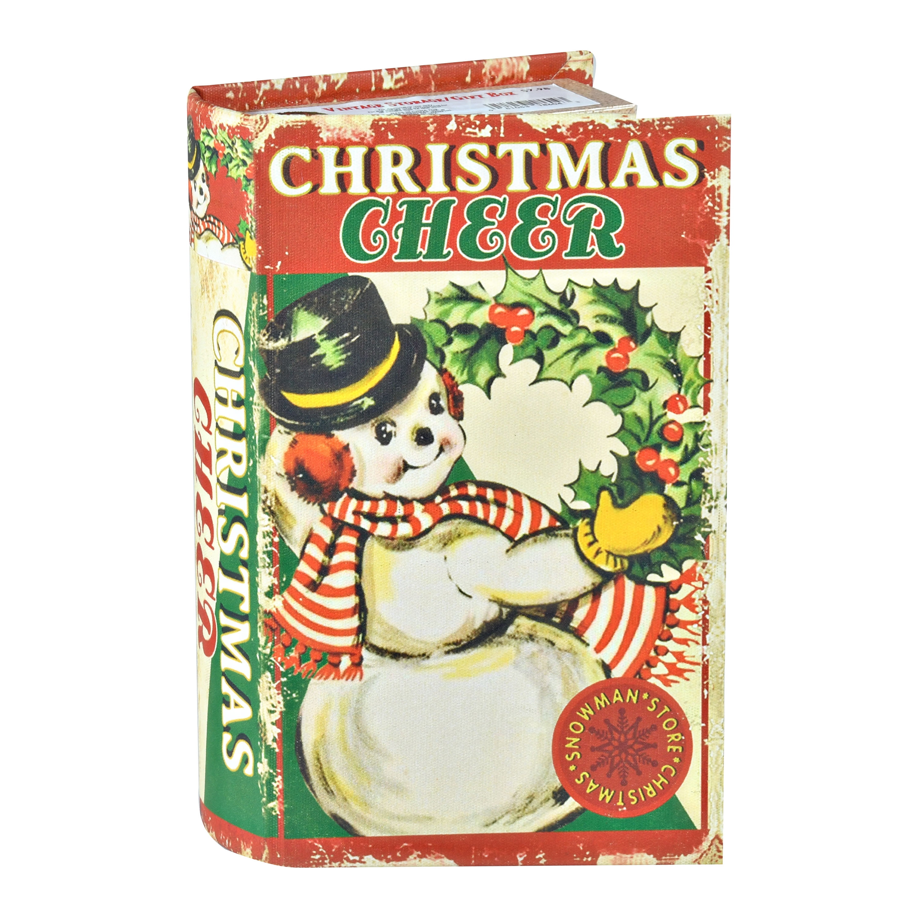Mr. Christmas Storage Box, Snowman, 8.3" Red
