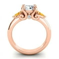 thumbnail image 4 of 2.50 Carat Unique Round Cut Natural Diamond Citrine Gemstone Engagement Ring for her Solid 18K Rose Gold Size 5.5 by Diamond Capitals, 4 of 8