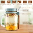 thumbnail image 4 of Jokapy 2 Pcs Overnight Oats Container Mason Jars Yogurt Cup with Lid, Spoon and Handle, 16 oz, 4 of 10