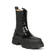 thumbnail image 2 of Ganni Women's Black Crocodile-Effect Leather Ankle Boots Black Sizes IT 34-50 2/3, 2 of 4