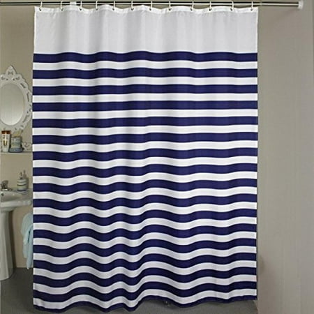 Nautical Stripes Extra Long Shower Curtain 78 X Inches Blue Nautical Stripes Extra Long Shower Curtain 78 X Inches Blue White By Welwo Com