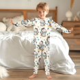 thumbnail image 6 of Dailycode Cotton Pajama Set Snug Fit Long Sleeve Top and Pants for 18M-8Y Cute Hippo Girl on Beach, 6 of 7