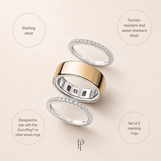 Oura Ring 4, Brushed Silver, Size 12, Smart Wearable, Sleep