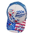 thumbnail image 2 of Adjustable Floral American Flag Baseball Cap Patriotic 250th Anniversary Vintage Hat, 2 of 3