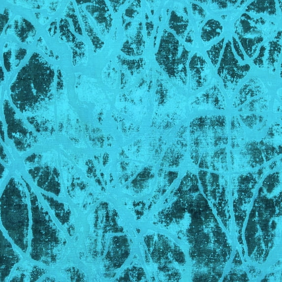 Ahgly Company Indoor Square Abstract Light Blue Modern Area Rugs, 3' Square