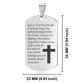 thumbnail image 2 of Stainless Steel Lead Us Prayer Dog Tag Pendant Necklace, 2 of 3
