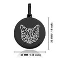 thumbnail image 2 of Stainless Steel Geometric Polygon Cat Animal Round Medallion Pendant Necklace, 2 of 3