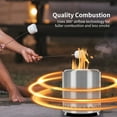 thumbnail image 3 of Foyer Extérieur Sans Fumée en Acier Inoxydable Résistant aux Hautes Températures avec Technologie de Combustion Secondaire à Flux d'Air à 360°, Multiples Trous de Ventilation pour une Combustion Efficace - 26x22x22 Cm/10.2x8.7x8.7 Po, 5.9 Lb, Idéal pour, 3 of 6