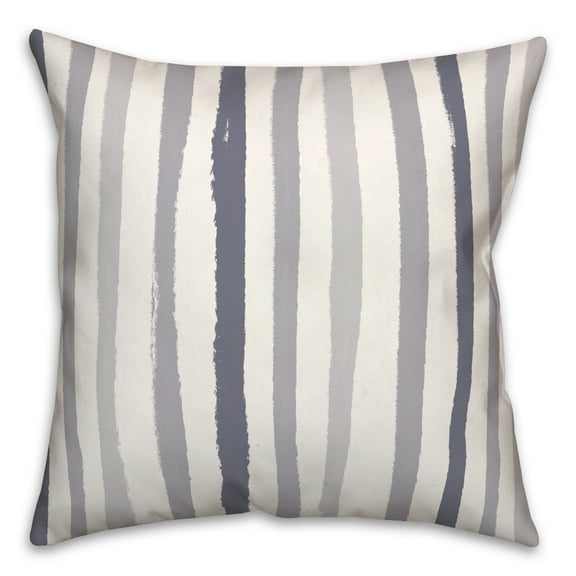 Creative Products Vertical Strokes Blue 18 x 18 Indoor / Outdoor Pillow