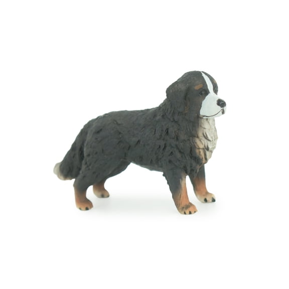 Bernese Mountain Dog, Hand Painted, Educational, Museum Quality, Realistic, Rubber Canine, K9, Diorama, Figure, Toys, Kids, Gift, 3 Inches. CH915 BB204