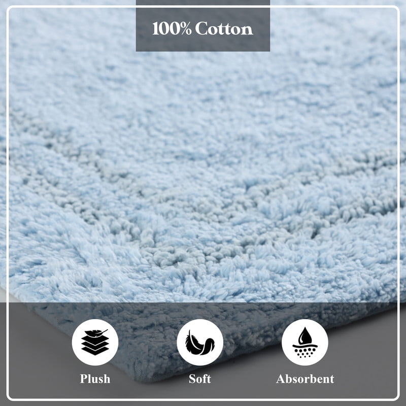 Superior Non-Slip Washable Bath Rug Set, 20" x 30", 24" x 36", Latte