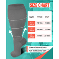 thumbnail image 6 of 2 Pairs Medical Sport Open Toe Compression Socks - 20-30mmhg Graduated Knee-High Support for Men & Women, Ideal for Soccer, Running, and Nurses, 6 of 8