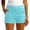 *Blue, variant on Women's High Waist Stretch Shorts,Casual Rolled Hem Shorts with Pockets Black,Women's Plus M