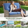 thumbnail image 4 of Bellefurn Outdoor Loveseat Sofa Patio Glider Rocking Bench,Garden Loveseat Seating Patio Chair Set with Cushion,for Porch Balcony and Backyard, 4 of 9