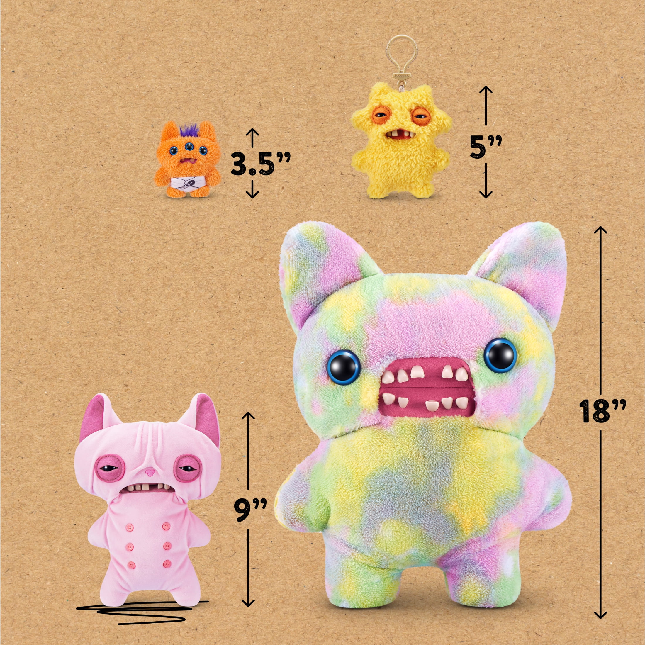 Fuggler Alley Cats 9 inch Wrinkle McStinkles), Funny Ugly Monster Stuffed Animal Toy by ZURU