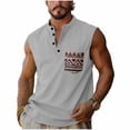 thumbnail image 3 of BRGZLK Men's Tank Tops Casual Fashion Sports Print Undershirts Summer Sleeveless Workout Gym Shirts with Button Up Pocket, 3 of 7