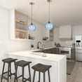 thumbnail image 4 of Aiwen Blue Glass Pendant Light Novelty Hanging Modern Home Light Fixture, 4 of 10