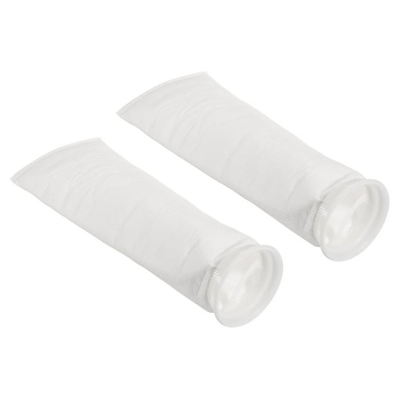 Uxcell 4'' Ring Filter Socks 5 Micron Pool Skimmer Basket, White 2 Pack
