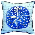thumbnail image 2 of Betsy Drake HJ989 Blue Sand Dollar Indoor & Outdoor Throw Pillow- 18 x 18 in., 2 of 4