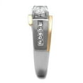 thumbnail image 4 of Two-Tone IP Rose Gold Stainless Steel Ring with AAA Grade CZ in Clear for Women Clear Stone Color Style TK2218 Size 8, 4 of 4
