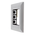 thumbnail image 2 of Placa Con Chasis Alpha 3 Modulos Plastico Plata 11.9X8.2X2 C, 2 of 3