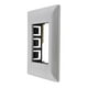 thumbnail image 2 of Placa Con Chasis Alpha 3 Modulos Plastico Plata 11.9X8.2X2 C, 2 of 3