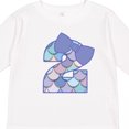 thumbnail image 4 of Inktastic 2nd Birthday Mermaid 2 Year Old Girl Girls Long Sleeve Toddler T-Shirt, 4 of 5