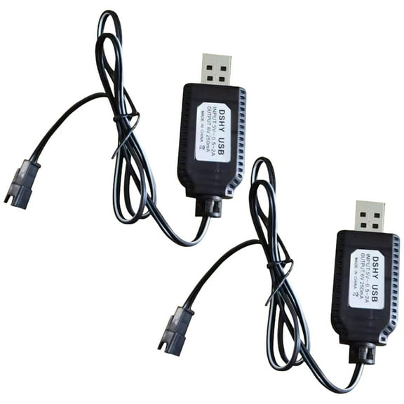 KCAHPAN Portable USB Charger Cable with SM2P Plugs Wire For 6V Remote Vehicle Batteries