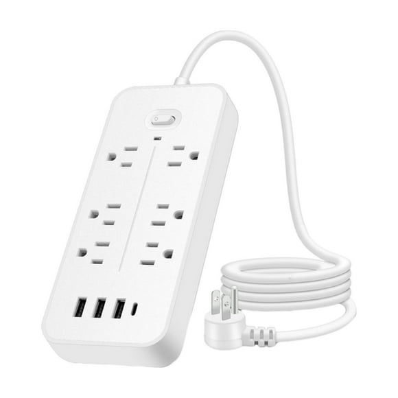 TACILIP Multi-Fonctionnel Multiprise Standard US avec 3 Ports USB et 1 Port Type C Protection contre les Surcharges pour Bureau Dortoir et Usage Domestique., Cadeaux pour Maman