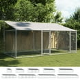 thumbnail image 3 of vidaXL Dog Cage with Roof and Door Gray 32.8'x6.6'x6.6' Galvanized Steel, 3 of 9