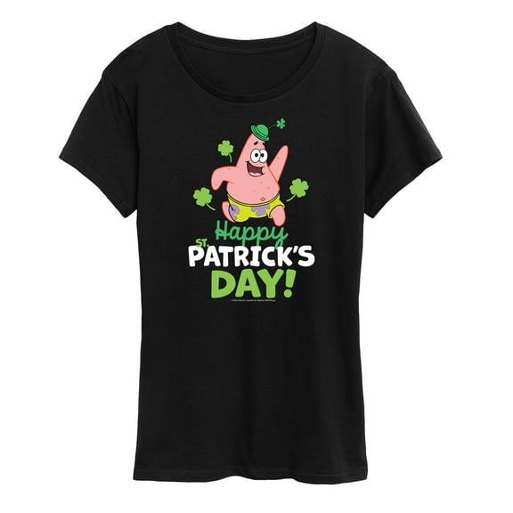 SpongeBob SquarePants - Happy St Patricks Day - Women's Short Sleeve Graphic T-Shirt