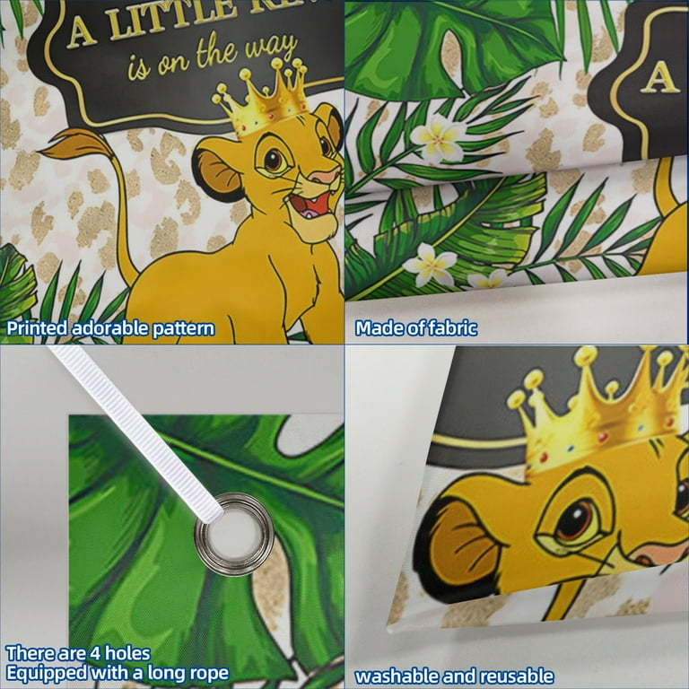 Gender Reveal Baby Lion King Baby Shower Decorations Lion Backdrop For  Gender Reveal Party Supplies A Little King Is On
