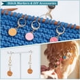 thumbnail image 4 of 24 Pcs Mother's Day Stitch Markers Flat Round with Word Mom Enamel Crochet Stitch Marker Charms Removable Clasps Locking Stitch Marker, 4 of 6