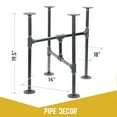 thumbnail image 3 of Industrial Turnpike End Table Leg Set Dark Grey/Black Steel Metal Pipes by Pipe Decor, 3 of 10