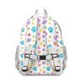 thumbnail image 3 of Pets Paws Print Colorful Backpack for School,Cute School Bag,Schoolbag with Adjustable Shoulder Straps & Padded Back,15.25"x11.5"x5.25", 3 of 6