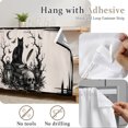 thumbnail image 6 of Halloween Cabinet Curtain 28"W x 51"L, Rustic Horror Skeleton Cats Buttterfly Skull Black Dust-Proof Privacy Curtain for Closet Shelves Self Adhesive, Sink Skirt for Bathroom Vanity Kitchen Laundry, 6 of 9