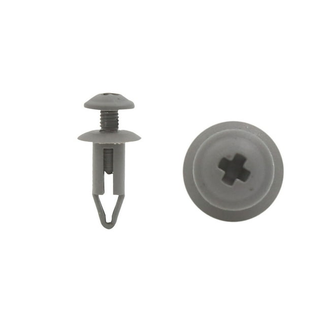 Unique Bargains 50pcs 6mm Hole 13mm Head Car Plastic Trim Door Panel Retainer Clips Rivet Gray