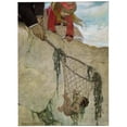 thumbnail image 2 of The Water Babies 1916. N'He Felt The Net Very Heavy.' Illustration By Jessie Wilcox Smith Published In A 1916 Edition, 2 of 4