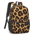 thumbnail image 2 of Black and Brown Leopard Print 17" School Backpacks for Teens,Waterproof Oxford Fabric,S-Shape Padded Straps for School,Travel,Hiking,Camping, 2 of 6