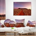 thumbnail image 3 of Designart Red Pathway in Namib Desert - Landscape Printed Throw Pillow - 16x16, 3 of 4