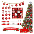 thumbnail image 1 of 44pzas Esferas Navideñas De Plastico Decoración Arbol Navida Xtellar rojo, 1 of 4