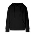 thumbnail image 6 of clear 50% off Holiday Usmixi Womens Sweatshirt Winter Pullover Hoodies for Women Casual Solid Loose Drawstring Hooded Sweatshirt Long Sleeve Soft Knitted Sweater Tops with Pocket Big Saving, 6 of 6