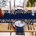 thumbnail image 3 of Christmas Table Runner Snowflake Blue Christmas Table Decorations for Home Dinner Kitchen Retro Dresser Runners Seasonal Winter Xmas Holiday Party Decor 72 Inches, 3 of 8