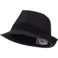 thumbnail image 1 of Fedora à Bande Noire en Paille de Papier pour Enfant - Rouge OSFM, 1 of 5
